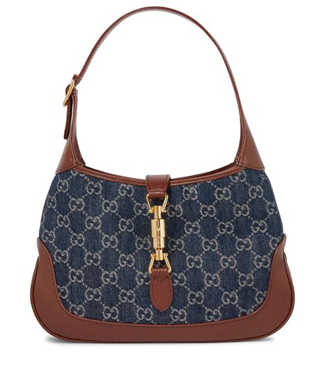 gucci denim shoulder bag blue.